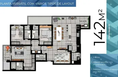 Apartamento com 3 quartos à venda no Patrimônio, Uberlândia 