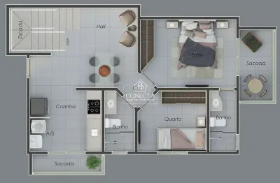 Apartamento com 2 quartos à venda no Conjunto Segismundo Pereira, Uberlândia 