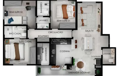 Apartamento com 3 quartos à venda em Saraiva, Uberlândia 