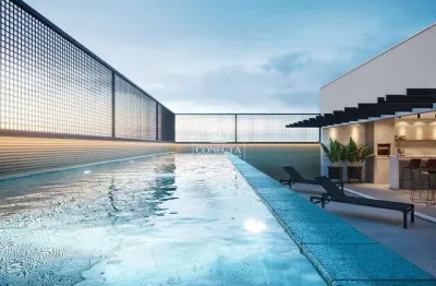 Studio de alto padrão, 1 quarto, varanda gourmet, 34m² - santa maria!