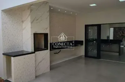 Casa nova no bairro jardim veneza 200 m² de construção, 3 quartos toda suíte, lavabo, sala embientes02 ambientes integrada com a coz