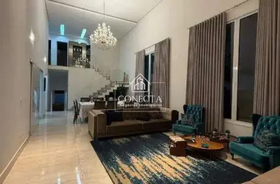 Sobrado com 408m² em condomínio fechado no bairro nova uberlândia