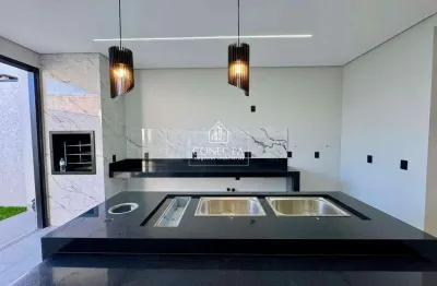 Casa nova no bairro jardim botanico localização a apenas 50 metros do hospital municipal , 3 suítes, área gourmet, acabamento de altíssima qualidade