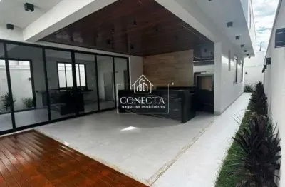 Casa a venda no condomínio splendido com 152 m² de construção, 3 quartos todos suítes com closet, lavabo , escritório, area gourmet com churrasqueira