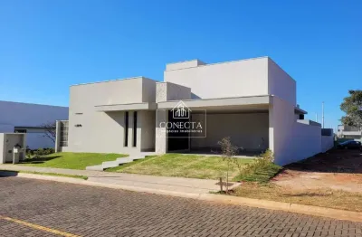 Casa térrea no condomínio arts, zona sul da cidade, com 240m², projeto arquitetônico que privilegia a praticidade e o requinte do imóvel.