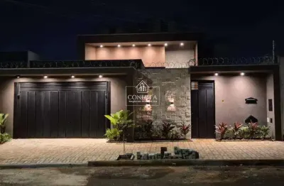 Casa moderna no bairro jardim sul com excelente acabamento. são 190m² de área construída dispondo de 3 quartos todos suítes sendo 1 suíte máster