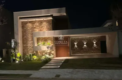 Casa nova alto padrão jardins gênova com 334m² de construção, 04 suítes, área de lazer completa com piscina e churrasqueira
