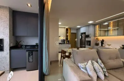 Apartamento 3 suítes mobiliado com varanda gourmet em jardim karaíba, uberlândia – 135 m²