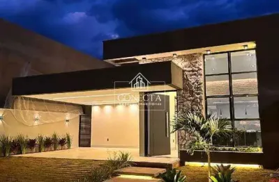 Casa a venda no condomínio mirante do lago, 155 m² de construção, 3 quartos, 2 suites