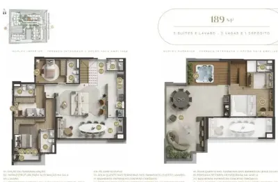 Cobertura duplex alphaville - 189 metros - 3 suítes - lavabo - 2 vagas de garagem - varanda gourmet