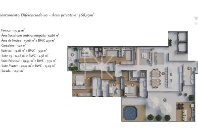 Giardino à venda no bairro américa em joinville | 4 suítes | 368 m² | entrega em 2026