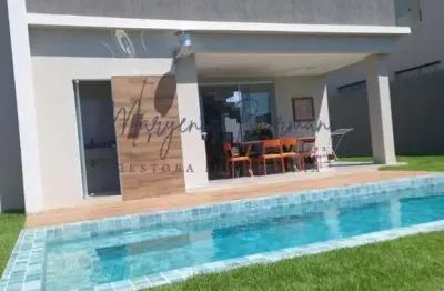 Casa em condomínio para venda em camaçari, alphaville (abrantes), 3 dormitórios, 3 suítes, 3 banheiros, 2 vagas