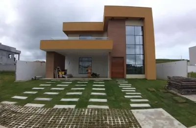 Casa em condomínio para venda em camaçari, alphaville (abrantes), 4 dormitórios, 4 suítes, 5 banheiros, 2 vagas