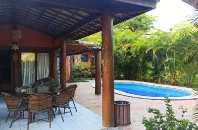 Casa em condomínio para venda em camaçari, busca vida (abrantes), 3 dormitórios, 3 suítes, 4 banheiros, 2 vagas
