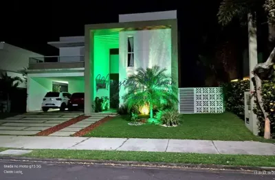 Casa em condomínio para locação em camaçari, alphaville (abrantes), 3 dormitórios, 3 suítes, 5 banheiros, 2 vagas