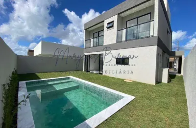 Casa em condomínio para venda em camaçari, malícia (abrantes), 4 dormitórios, 3 suítes, 5 banheiros, 2 vagas