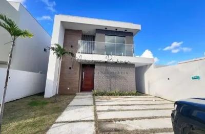 Casa em condomínio para venda em camaçari, busca vida (abrantes), 4 dormitórios, 4 suítes, 5 banheiros, 4 vagas