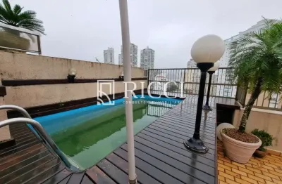 Cobertura na ponta da praia em santos, 3 dormitórios sendo 1 suíte