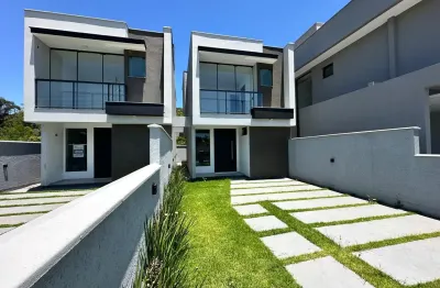 Sobrado geminado de alto padrão com 3 quartos em forquilhas, são josé – 99m², vista para a montanha