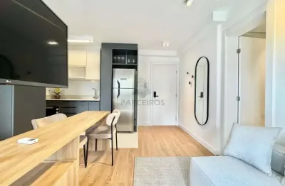 Apartamento com 1 dormitório à venda,33.00 m , mercês, curitiba - pr