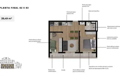 Apartamento com 2 dormitórios à venda, 39 m² por r$ 392.777,42 - vila izabel - curitiba/pr