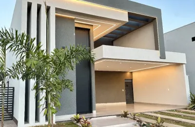 Casa moderna com 3 suítes e design de alto padrão - condomínio terra alpha