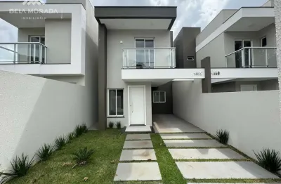 Casa nova a venda no bairro pinheirinho - 01 suite e 02 quartos
