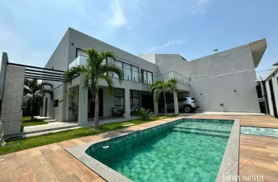 Casa 100% mobiliada com 4 suítes à venda no cond. dos advogados, 360 m² por r$ 1.800.000 - ponta negra - manaus/am