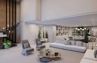 Duplex de luxo à venda na ponta da praia, santos. 4 suítes, varanda gourmet com vista mar, lazer completo e 4 vagas. residencial navegantes