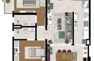 Apartamento com 2 quartos, boqueirão, santos - r$ 1.2 mi, cod: 26751