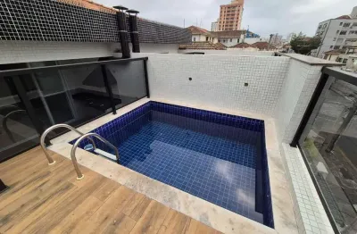 Casa sobreposta duplex nova à venda – 3 suítes, área gourmet e piscina no embaré – santos/sp