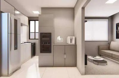 Apartamento em construção com 2 quartos e área de lazer, para vender no Macuco em Santos Cod:5076 CPS