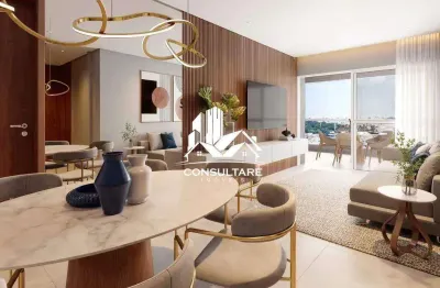 Revenda no castell di joão paulo, 3 suítes, 108 m², vista mar, 38º andar. o prédio mais alto de santos com lazer completo e alto padrão.