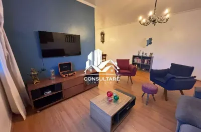 Apartamento de frente à venda no gonzaga – 3 dormitórios, 2 salas, varanda, garagem demarcada e dependência completa