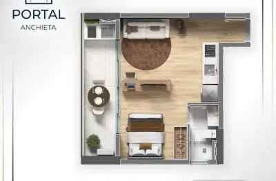 Studio em edifício alto padrão em são vicente, em construçãoi - a partir de r$ 320.232,00 cod 5422 cps