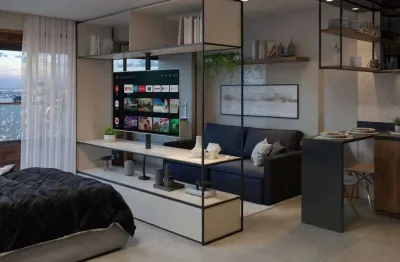 Studio garden em edifício alto padrão em são vicente, em construção cod 5414 cps