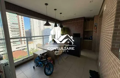 Apartamento com varanda gourmet na pompeia a 300m da praia – porteira fechada - ref: 5605rm