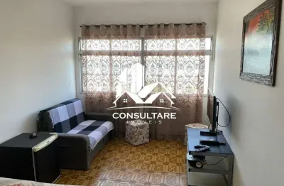 Kitnet mobiliado no bairro josé menino em santos/sp. pacote 1.800,00