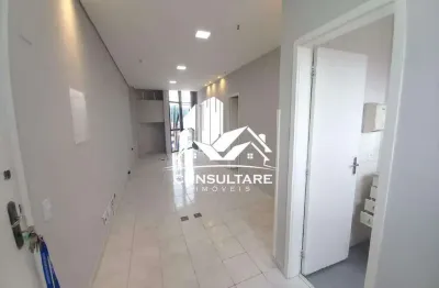 Locação Sala Comercial, 50m², 2 banheiros ,1 Vaga de Garagem -Bairro Vila Mathias - Santos/SP. por 2.760,32 /mês