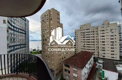 Apartamento 1 dormitório, 59m². varanda com vista livre - Ponta da Praia - Santos/SP.