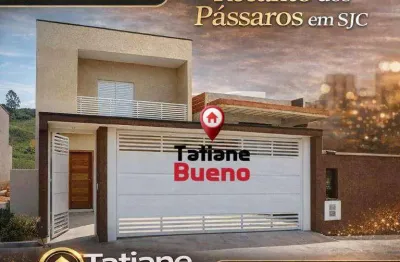 Casa com 3 dormitórios, 142 m² - venda por R$ 975.000 ou aluguel por R$ 4.125/mês - Portal dos Pássaros - São José dos Campos/SP