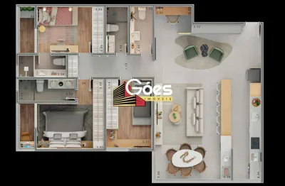 Apartamento com 3 quartos à venda na Rua Miguel Prisco, Centro, Ribeirão Pires