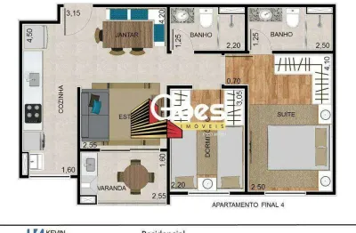 Apartamento com 2 quartos à venda na Rua Brás Cubas, Vila Bocaina, Mauá