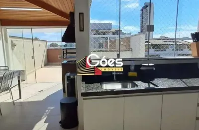 Cobertura mobiliada 110m² com vista livre e 2 vagas no campestre – santo andré