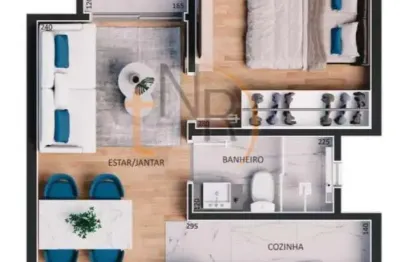 Pronto pra morar! Und com vaga coberta Res. Vicenza - 400m do Palladium