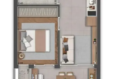 Apartamento com 1 quarto à venda na rua ministro godói, 1213, perdizes, são paulo, 38 m2 por r$ 710.000