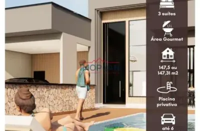 Casa à venda com 147,50 m² com piscina - jardim dos pinheiros - atibaia - sp