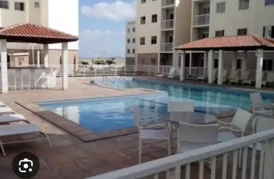 Excelente oportunidade de apartamento todo mobiliado para financiamento, área de lazer completa com piscina ampla, condomínio com área comum todo arborizado, condomínio dispõe de um salão de festas, b