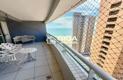 Apartamento 2 quartos mobiliado no meireles com varanda e vista mar