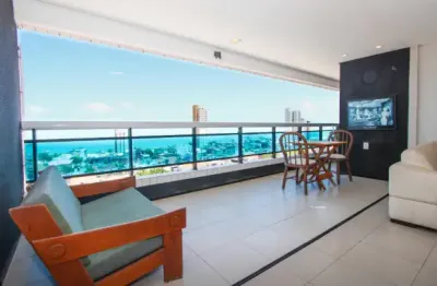 Mobiliado 2 suítes com vista deslumbrante do mar da praia de iracema